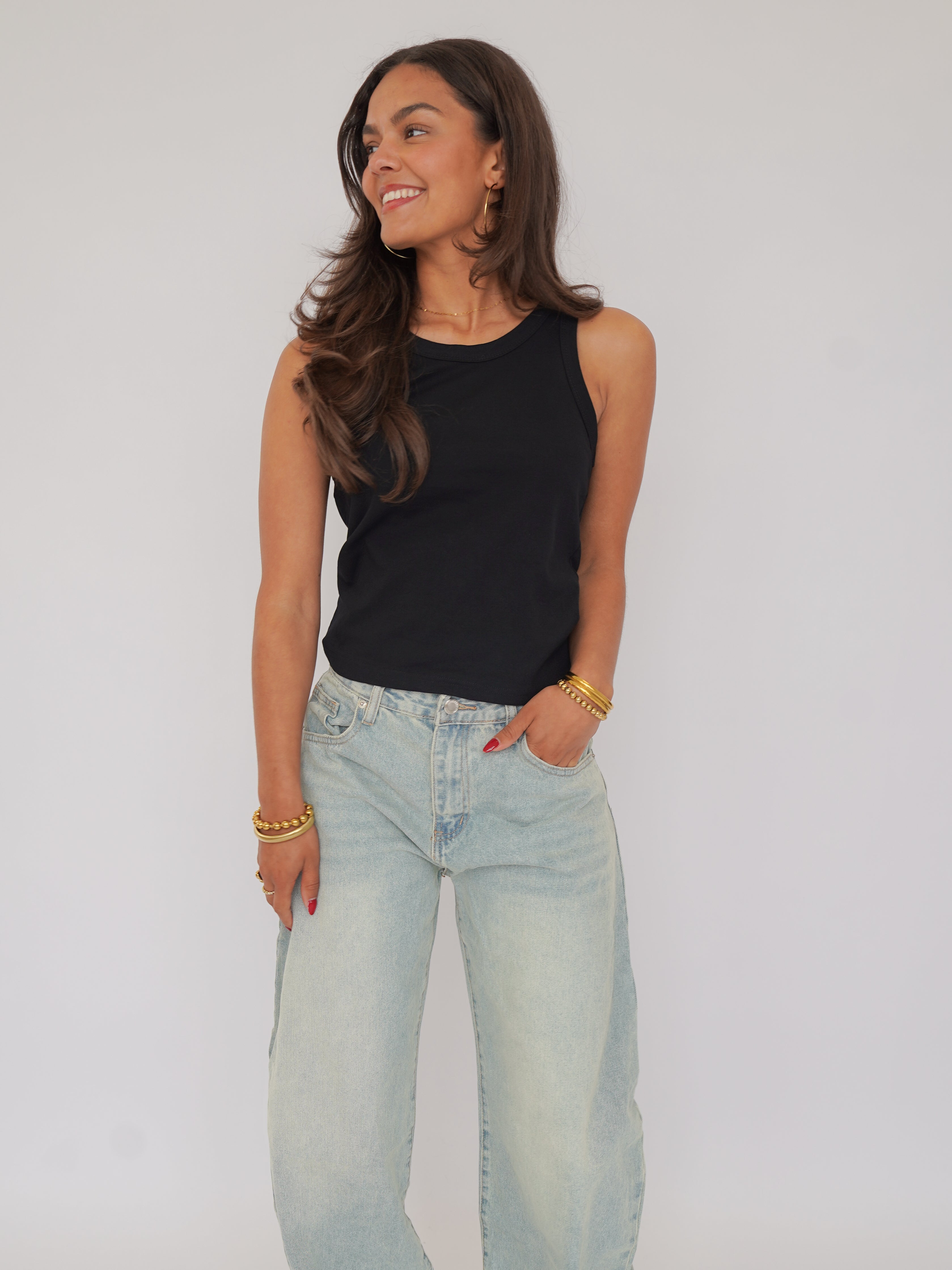 Isa top zwart