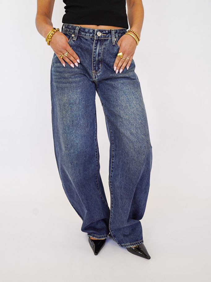 Joanna balloon jeans dark