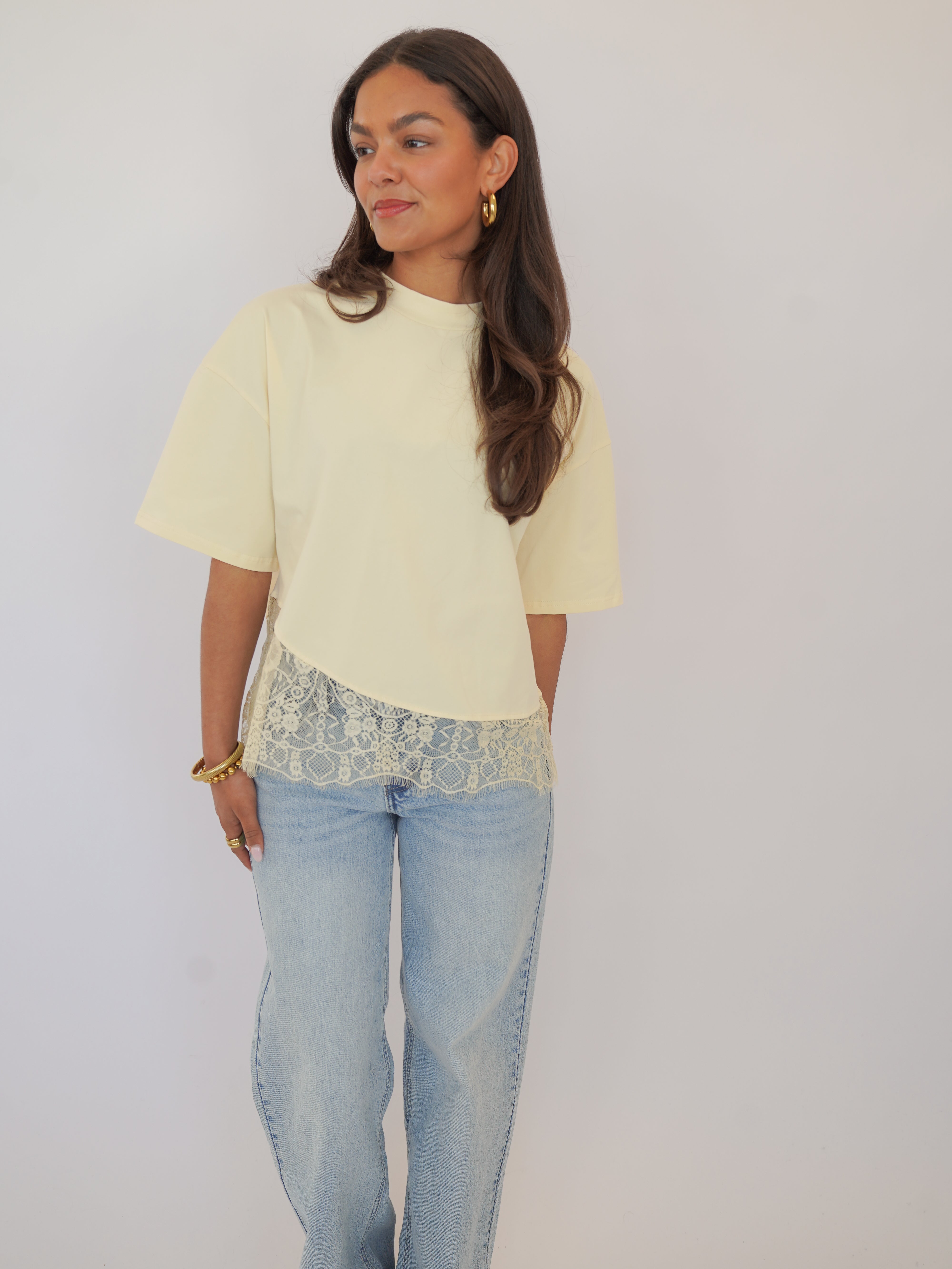 Faylen t-shirt geel