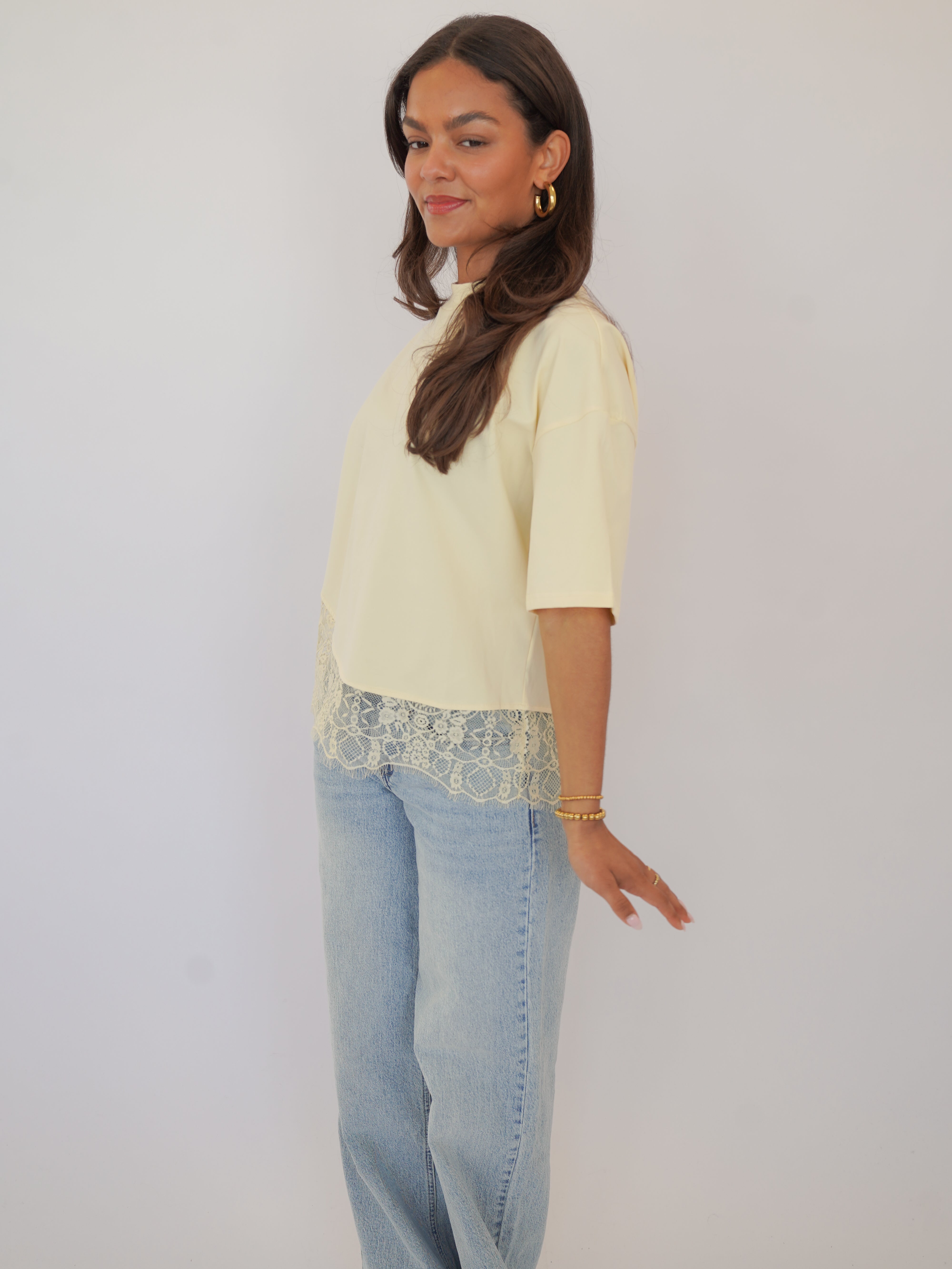 Faylen t-shirt geel