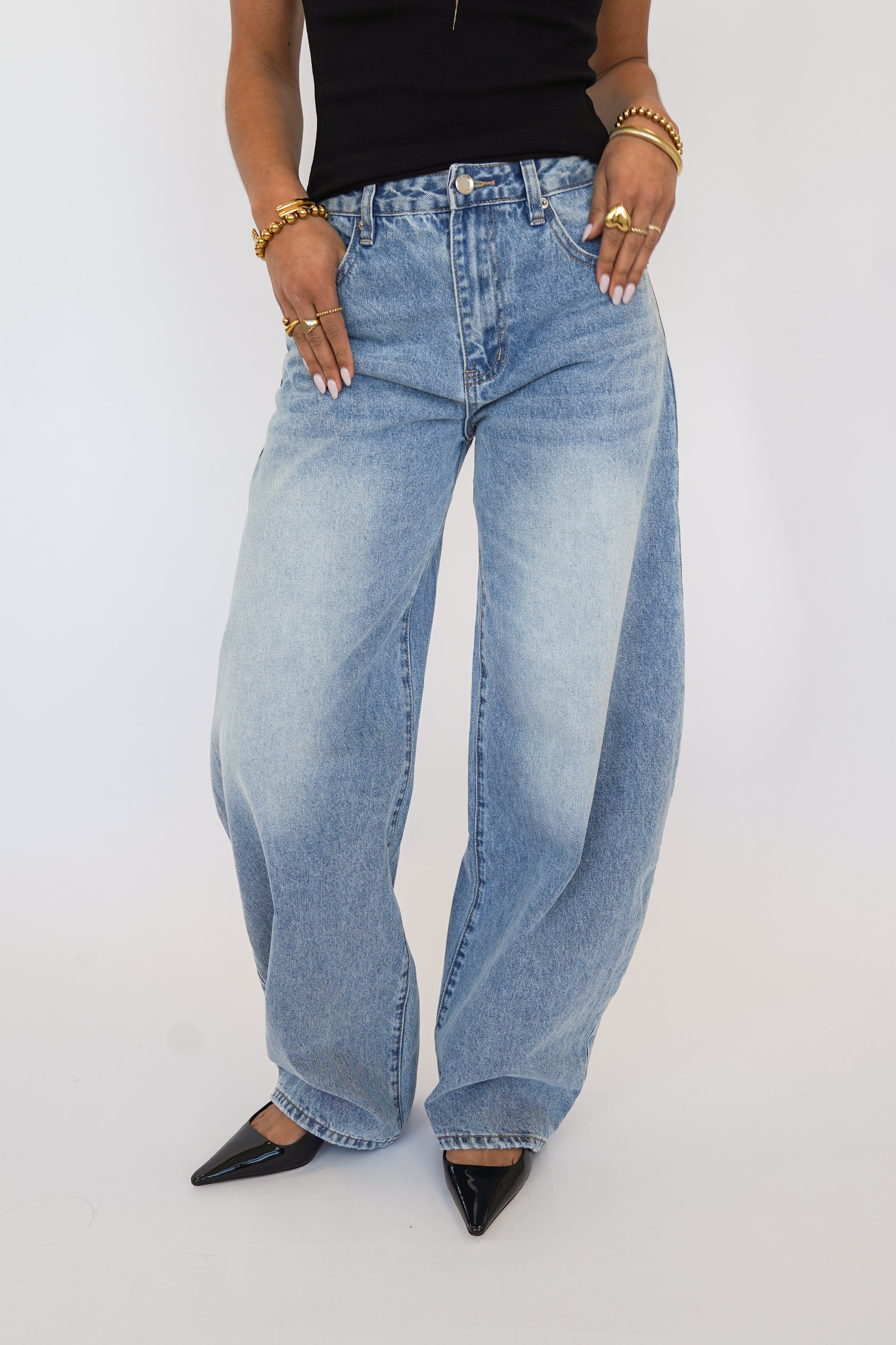 Joanna balloon jeans blue