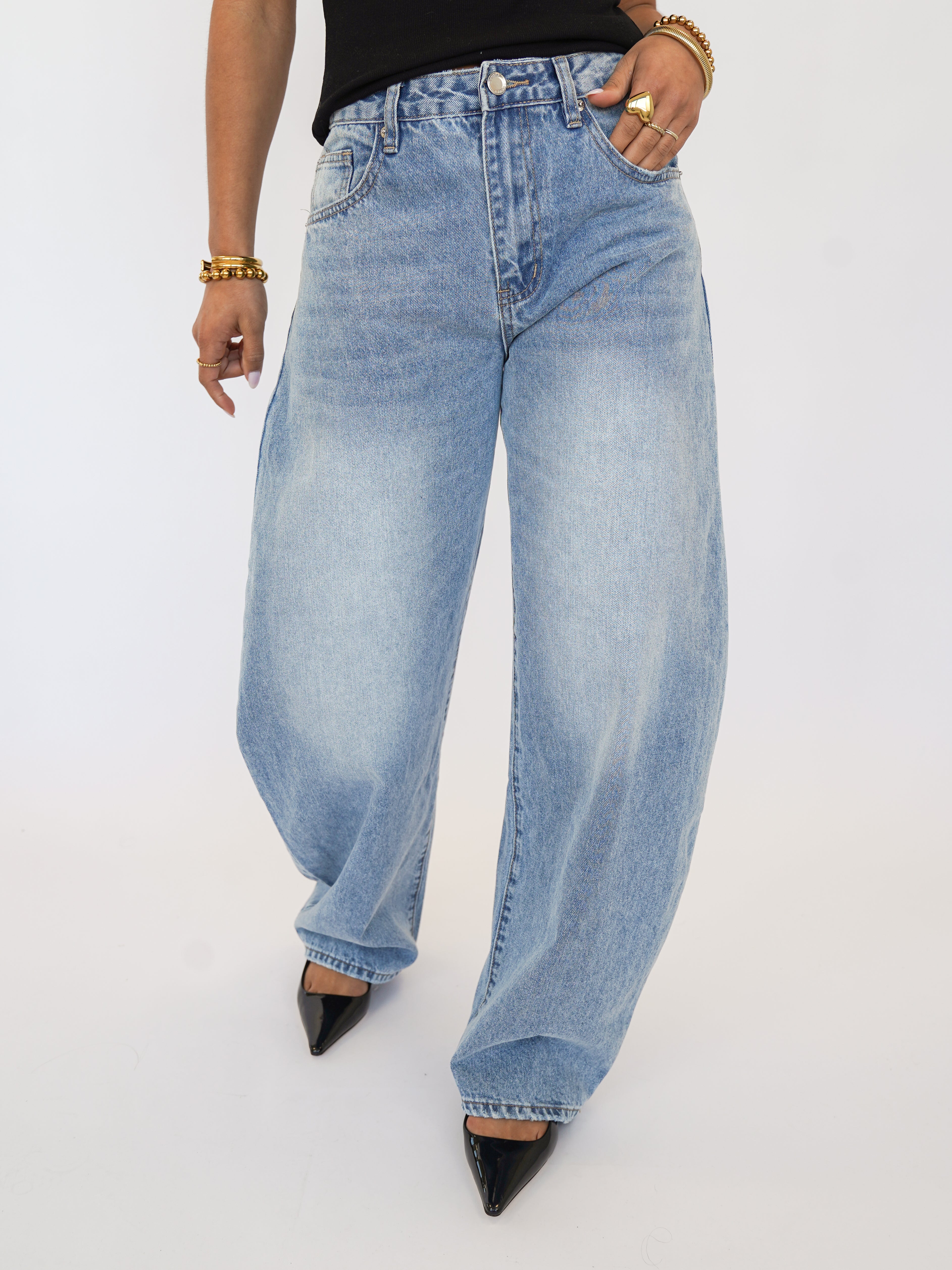 Joanna balloon jeans blue