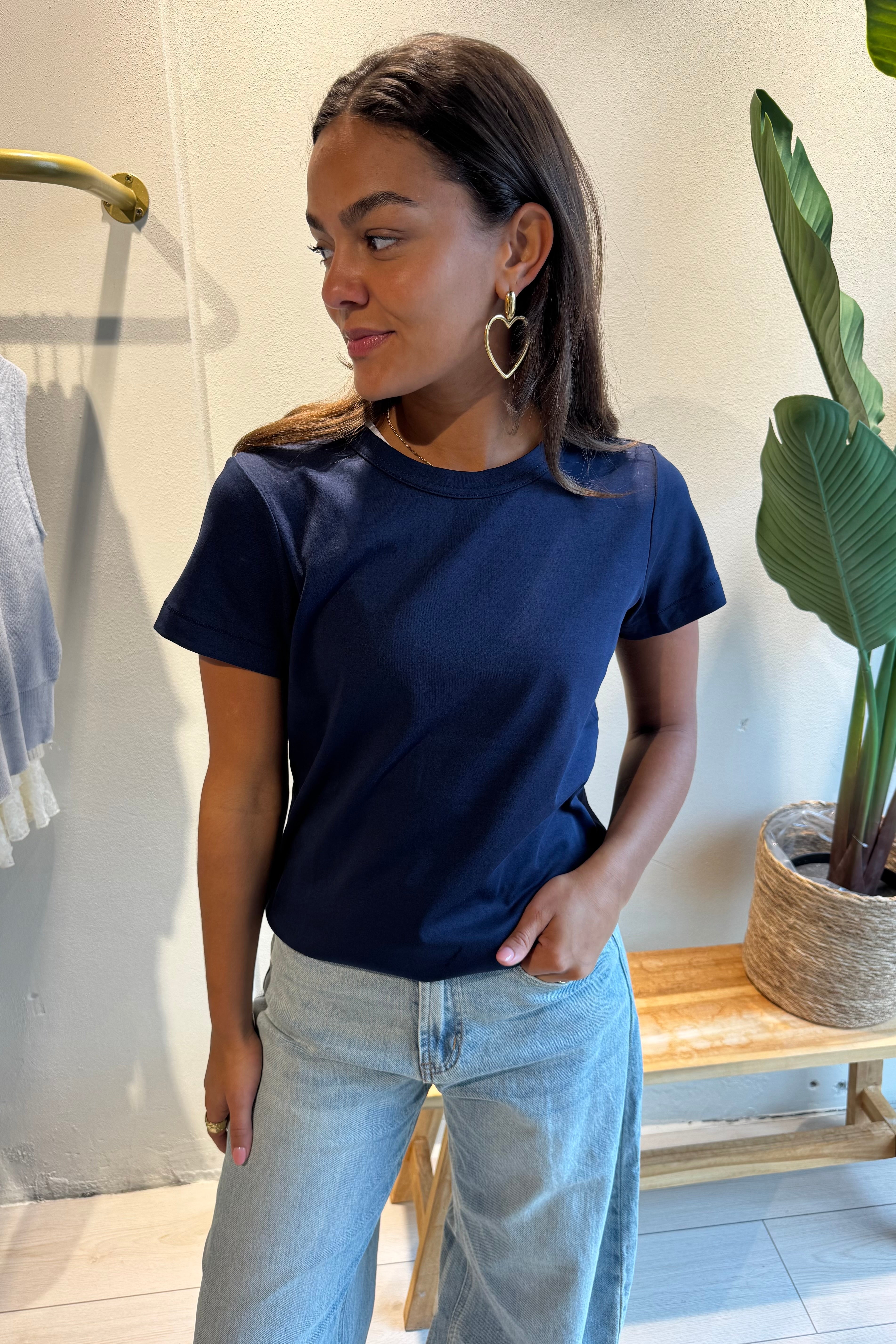 Iris T-shirt blauw