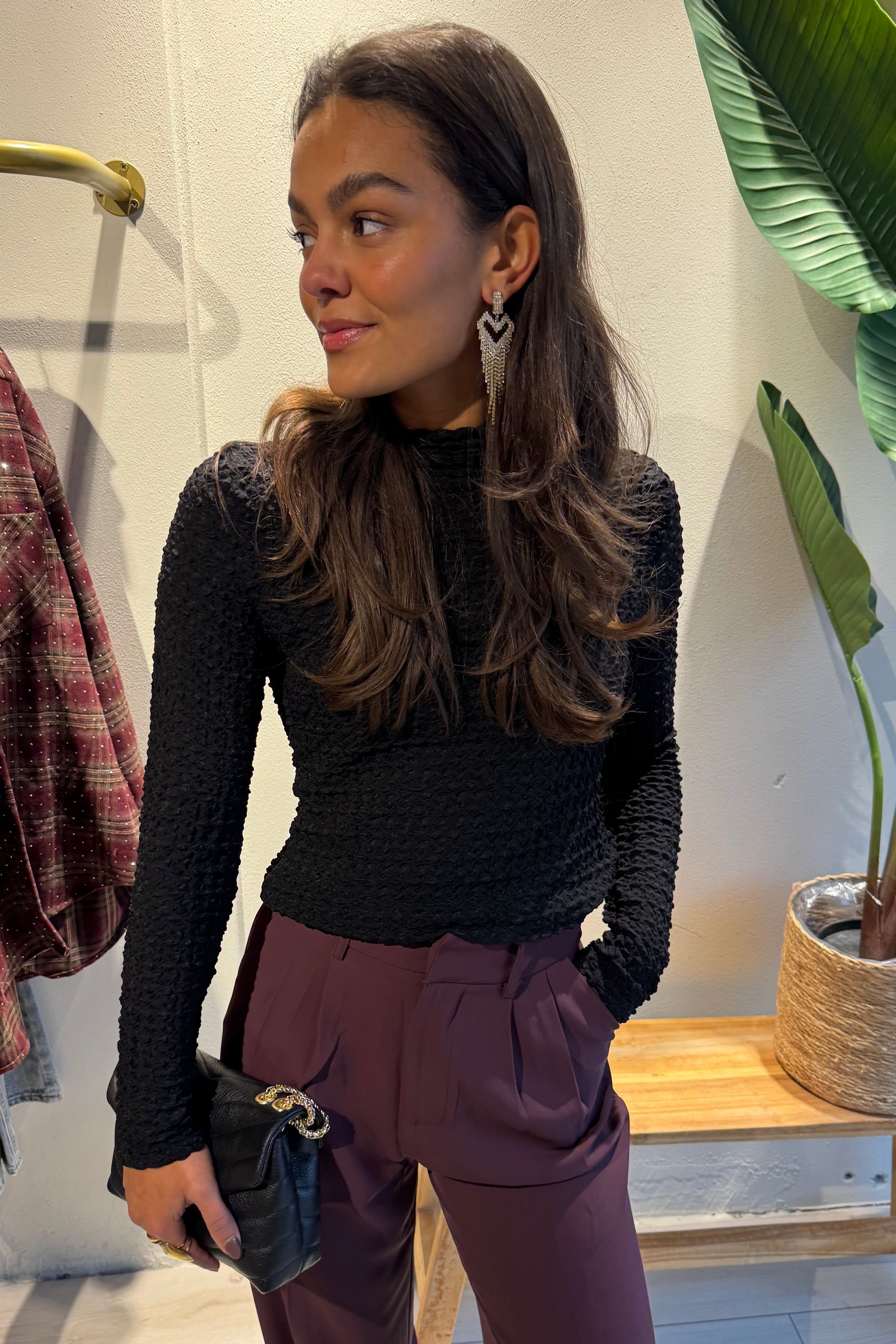 Taila top zwart