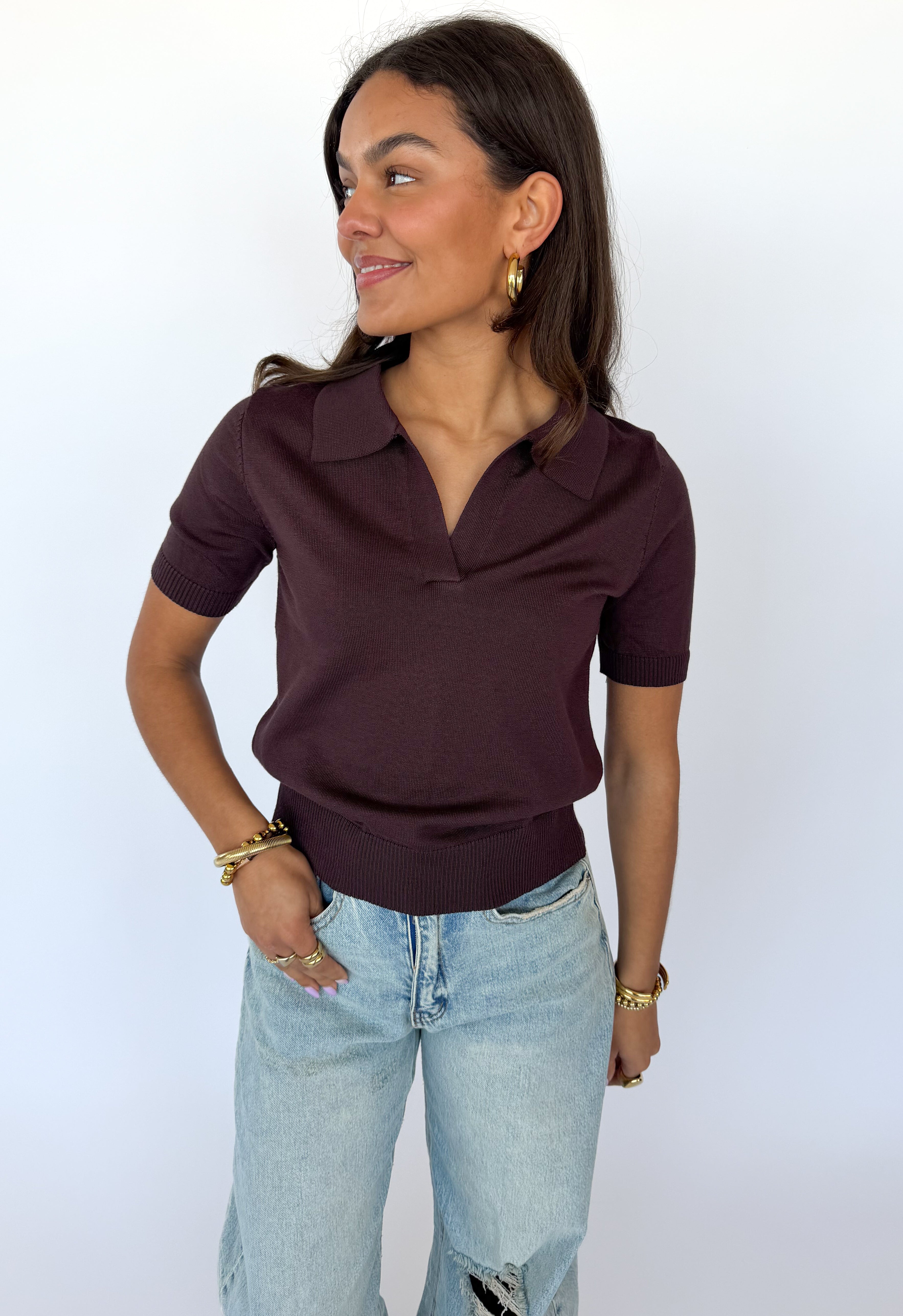 Marvella top bruin